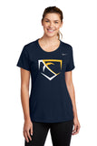 Ladies Nike Dri-Fit Tee- Navy- Baseball