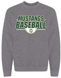 Midweight Sweatshirt-  Mid Grey- Baseball