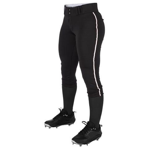 Black/ White Softball Pant