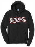 12U Outlaws Hoodie - Black