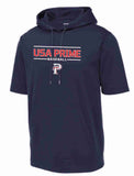 PRIME Short Sleeve Hoodie- Navy