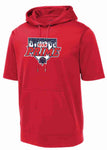 PRIME Short Sleeve Hoodie- Red