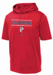 PRIME Short Sleeve Hoodie- Red