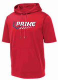 PRIME Short Sleeve Hoodie- Red