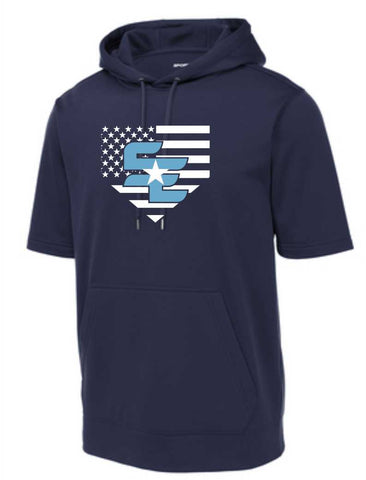 SE Short Sleeve Hoodie- Navy
