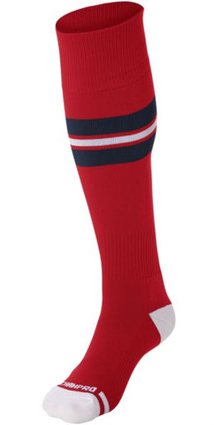 Red/ Navy/ White Stripe Socks