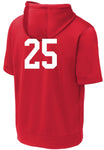 FOD ELITE Short Sleeve Hoodie- Red