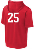 FOD ELITE Short Sleeve Hoodie- Red