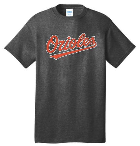 10u OLA ORIOLES Tee- Dk. Heather Grey