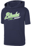 10u Blades Short Sleeve Hoodie- Navy