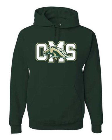 OMS Mid Weight Hoodie- DK. Green