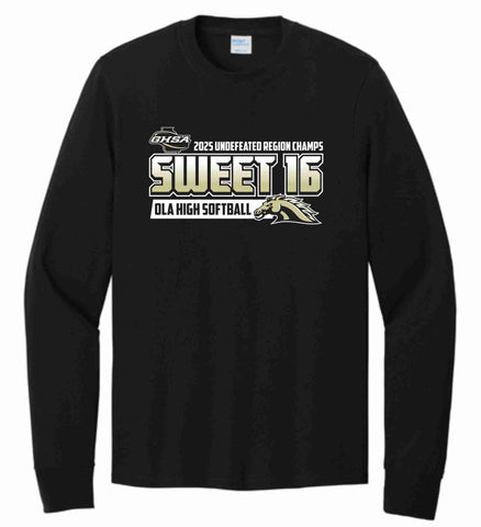 S16 Long Sleeve Cotton Tee- Black