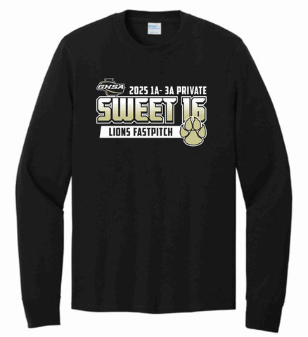 S16 Long Sleeve Cotton Tee- Black