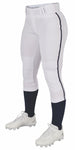 White/ Navy Softball Pant