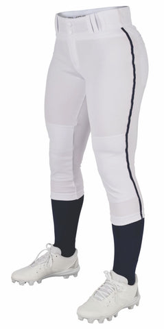 White/ Navy Softball Pant