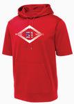 MBA Short Sleeve Hoodie- Red