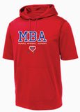 MBA Short Sleeve Hoodie- Red