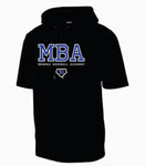 MBA Short Sleeve Hoodie- Black