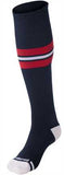 Arsenal Stripe Sock- Navy/Red