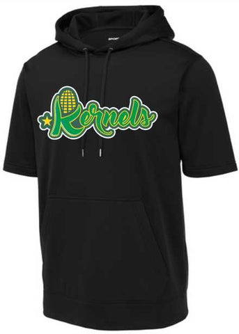 KERNELS Short Sleeve Hoodie- Black