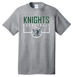 People's Baptist Basketball Tee- Heather Grey