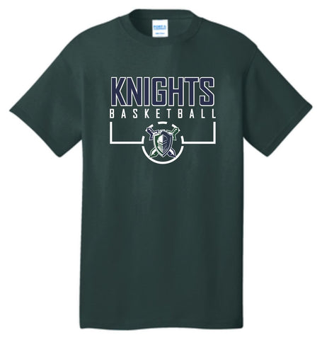 People's Baptist Basketball Tee- Dk. Green