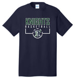 People's Baptist Basketball Tee- Navy