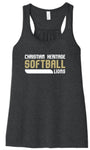 BELLA+CANVAS® Women’s Flowy Racerback Tank-Dk. Grey Heather
