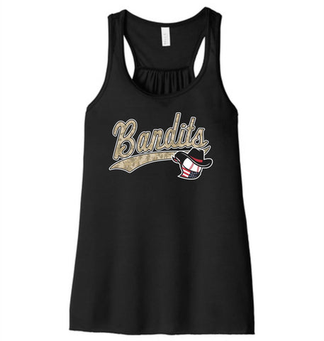 Ladies Tank Top- Black/ Camo
