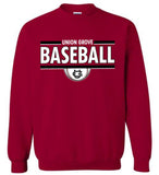 Midweight Sweatshirt-  Cardinal- Baseball