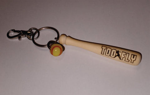Engraved Bat Keychain/  Bag Tag